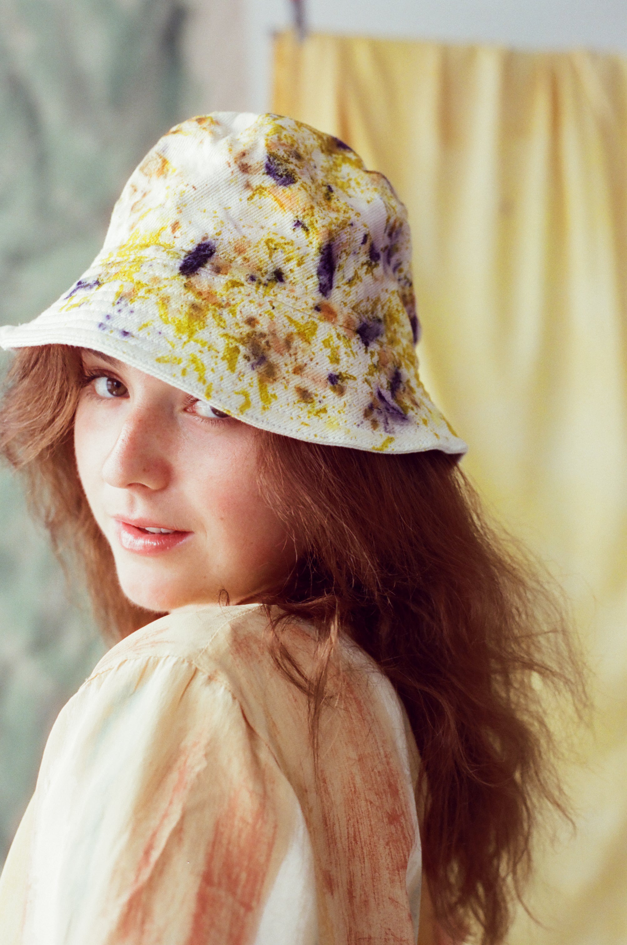 Hand-Dyed Cotton Bucket Hat & Seed Bombs