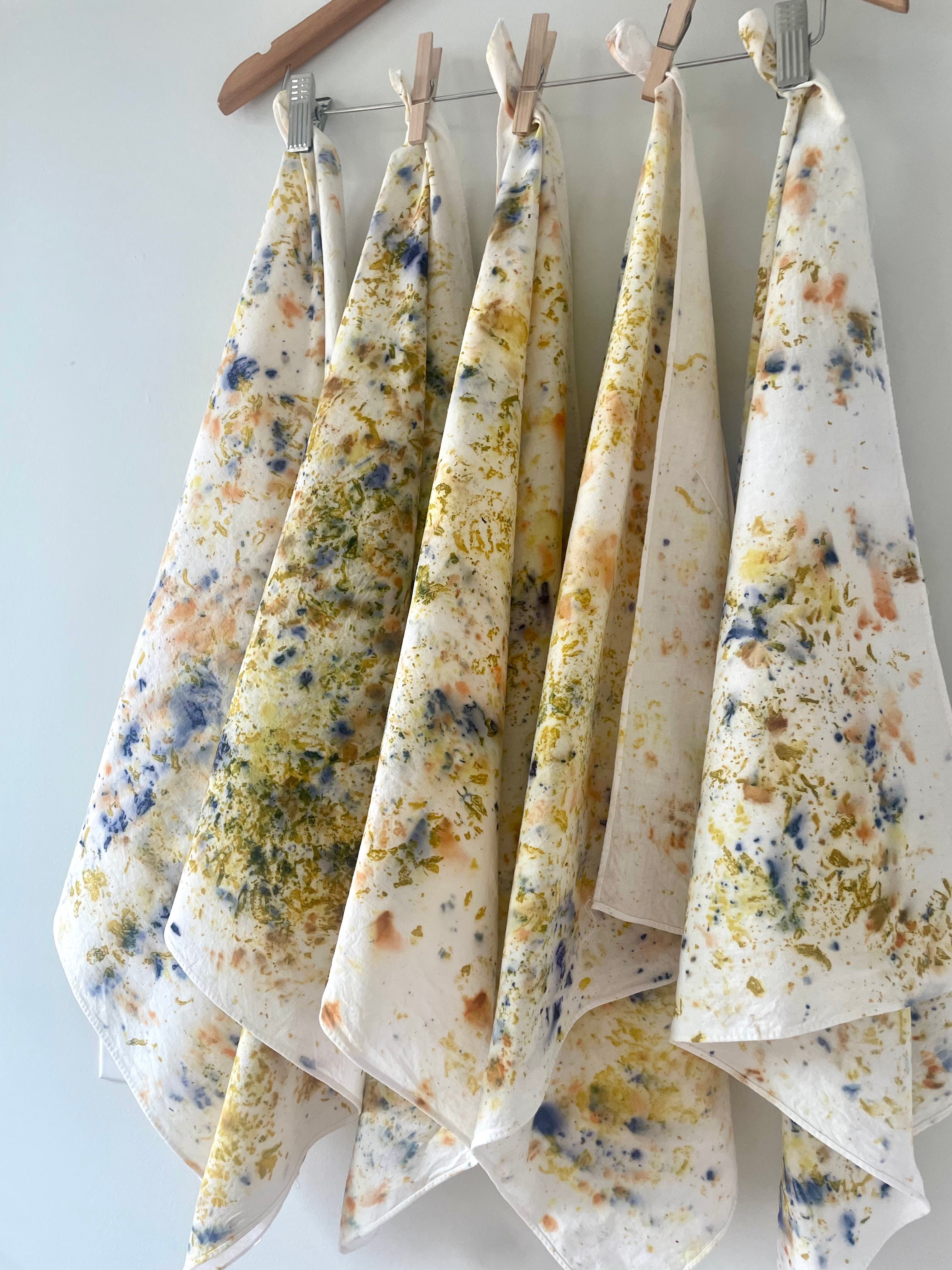Hand-Dyed Cotton Scarf & Seed Bombs