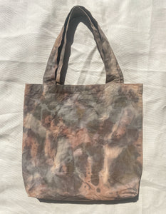 Hand Dyed & Painted Organic Cotton Tote - Avocado