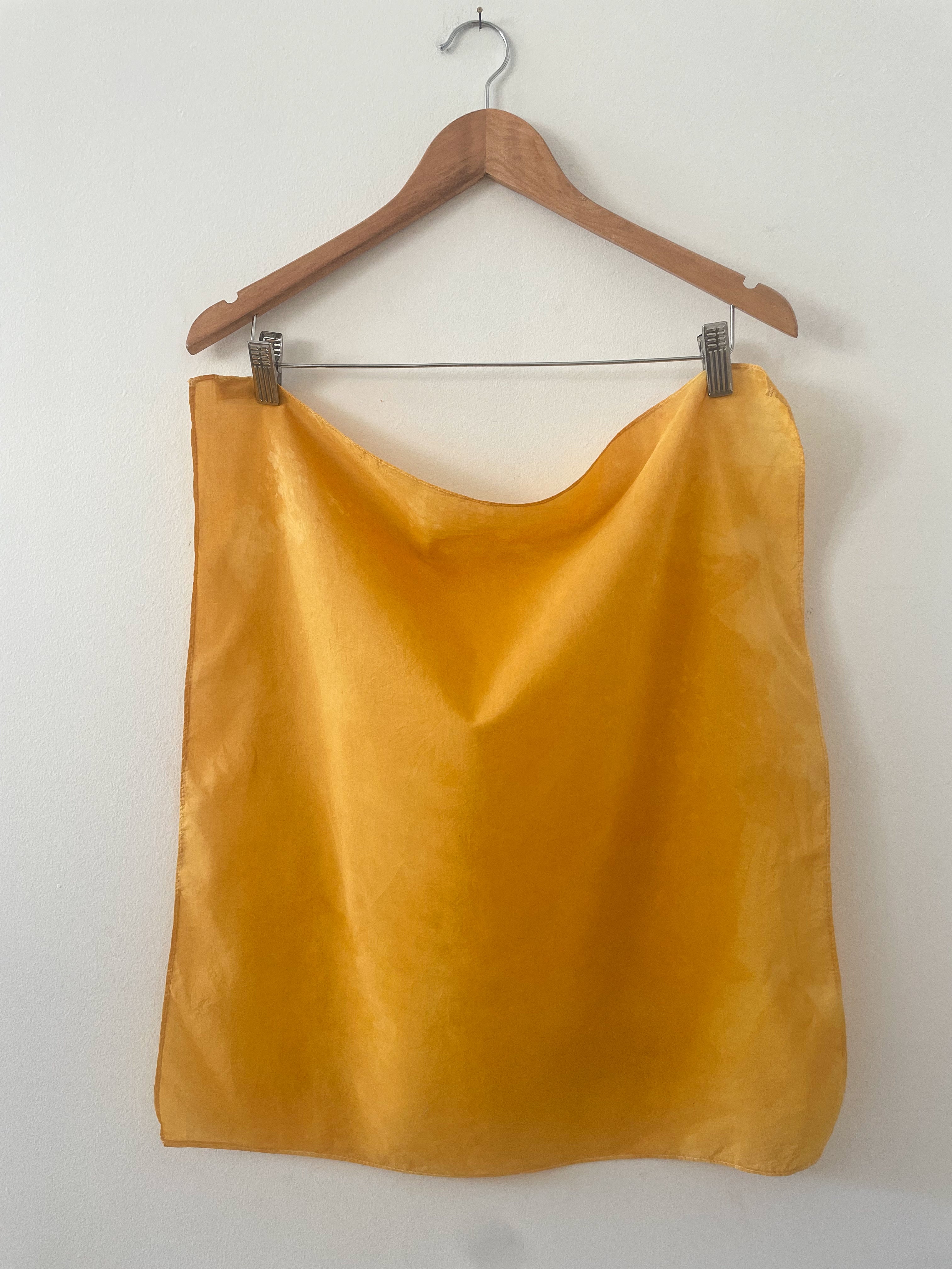 Hand-Dyed Silk Scarves - Sulfur Cosmos