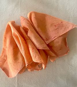 Hand-Dyed Silk Pocket Squares - Madder Root Pink