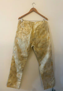 Hand-Dyed & Painted Cotton Twill Trousers - Carrot Tops