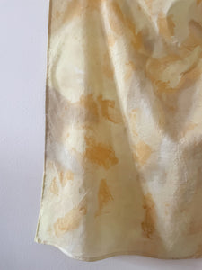 Hand-Dyed & Painted Silk Scarf - Carrot Top